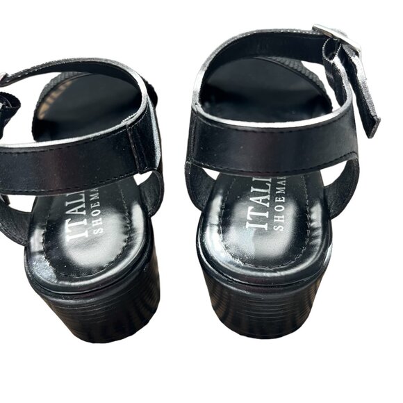 Italian Shoemaker Open Toe Black Sandal Size 6 New - Picture 6 of 7